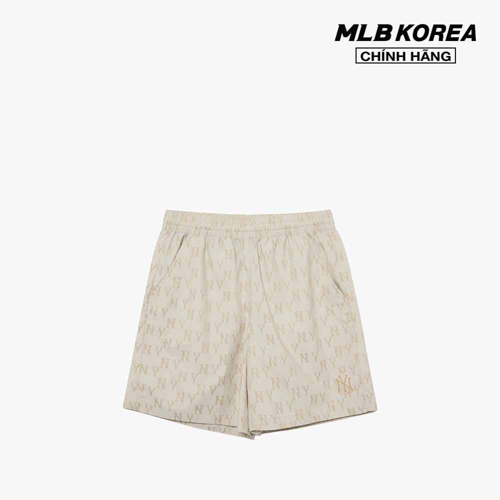 MLB - Quần shorts unisex ống rộng lưng thun Monogram 3ASMM0233-50IVS