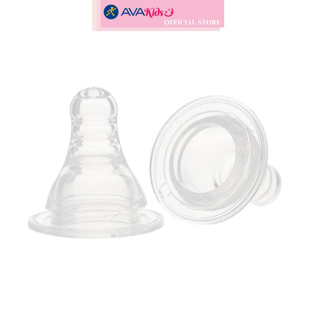 Bộ 2 núm ti Pigeon siêu mềm cổ hẹp size L (từ 9 tháng)