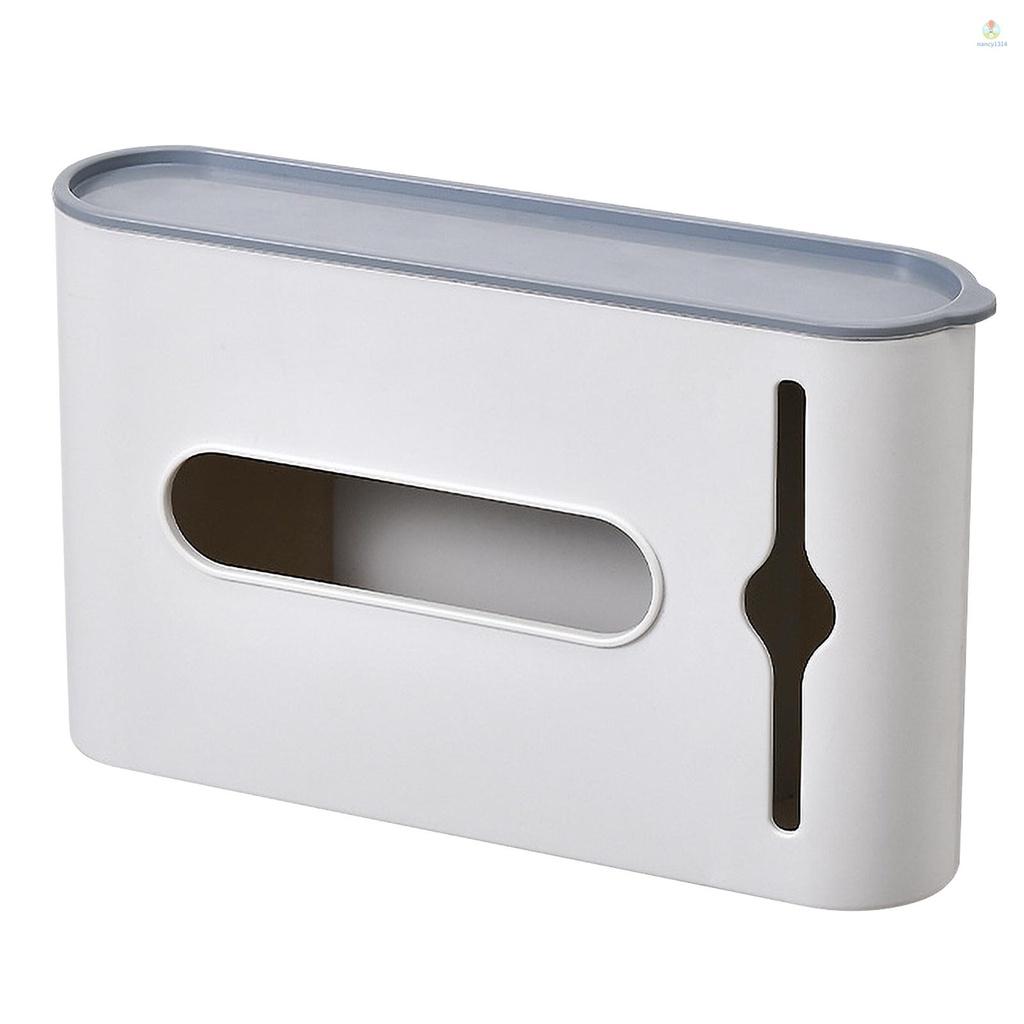 Hộp đựng túi rác bằng nhựa gắn tường tự dính tiện dụng nancy3478