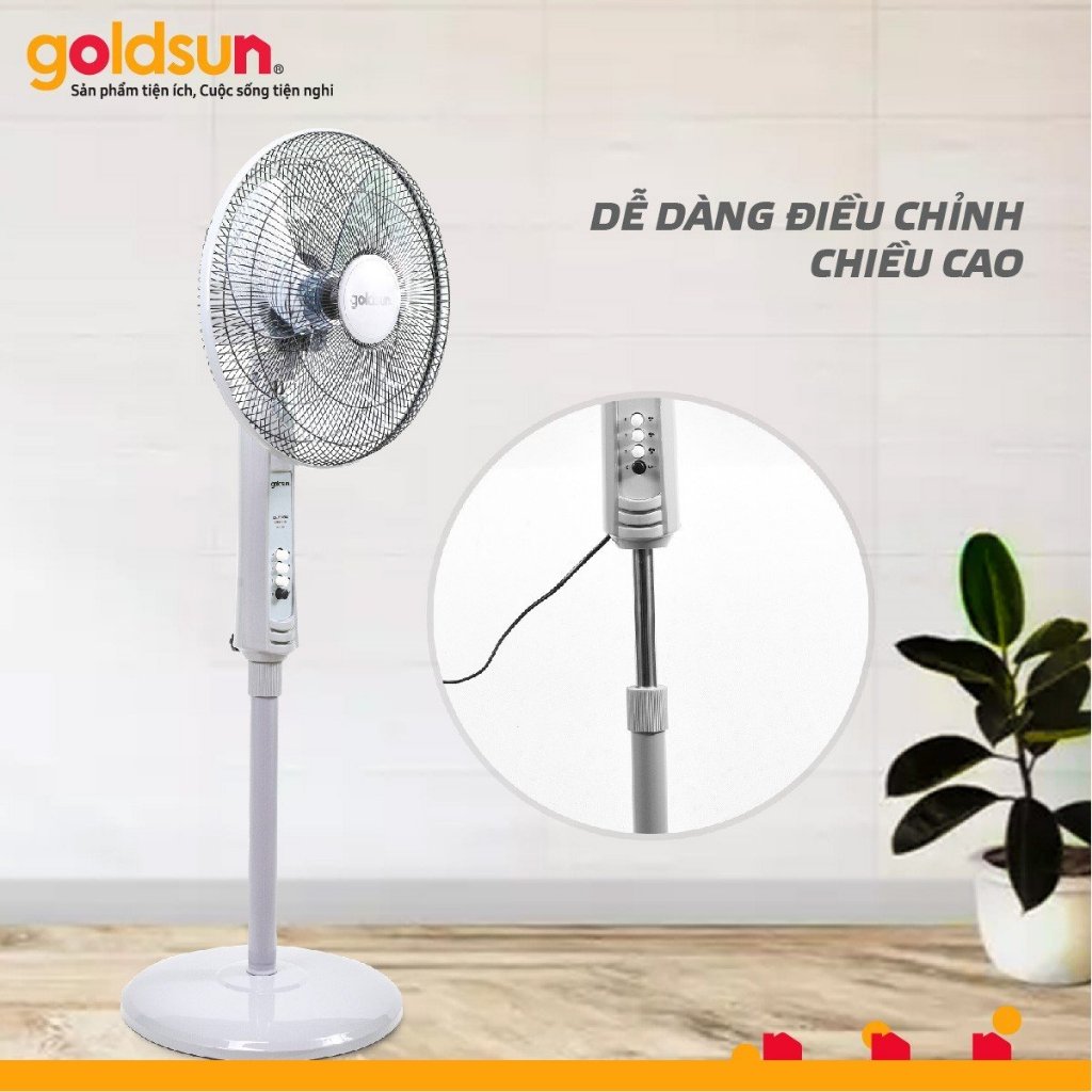 Quạt điện đứng Goldsun GFA6040/6030/6020 nhiều lựa chọn, quạt êm, điều khiển từ xa tiện lợi - Hàng chính hãng