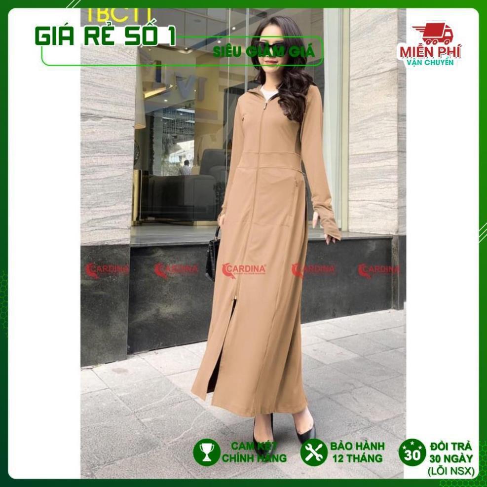 Áo chống nắng dáng dài liền thân cao cấp UPF 50+, thơm mát, thoáng khí có lưới co giãn làm mát cơ thể