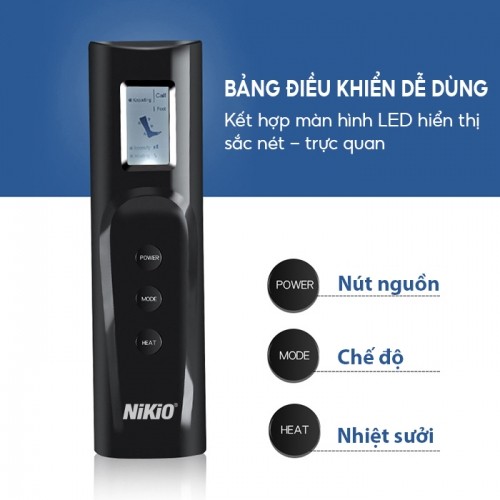 Máy Nén Ép Trị Liệu Suy Giãn Tĩnh Mạch Chân Nikio NK-287 - Massage Chân Bằng Công Nghệ Túi Khí Tân Tiến Với Áp Suất 50 Kpa - Tích Hợp Nhiệt Sưởi Ấm Đầu Gối - Tăng Tuần Hoàn Máu, Hỗ Trợ Cải Thiện Suy Giãn Tĩnh Mạch Và Đau Nhức Chân