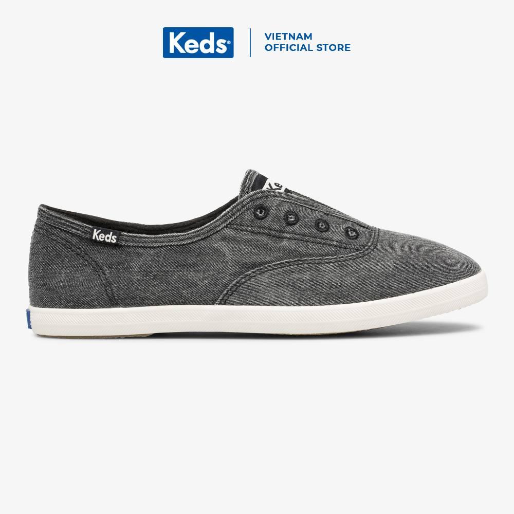 Giày Keds Nữ - Chillax Washed ORG Core Twill Charcoal - KD064815