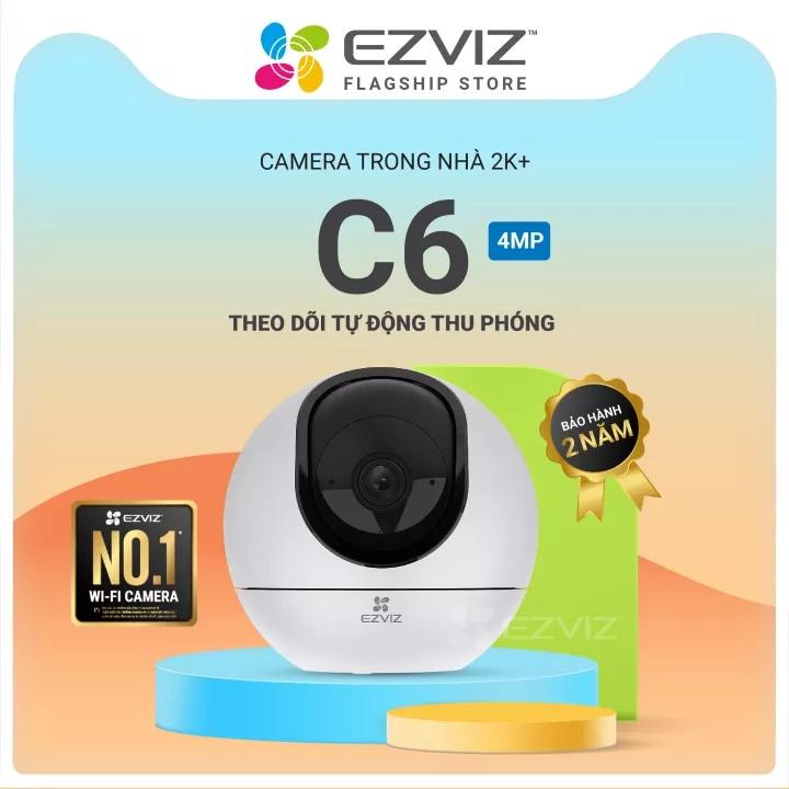 Camera Wifi Ezviz C6 4MP 2K - Hỗ trợ 5G - Xoay 360 độ - Đàm Thoại 2 chiều - Điều khiển và nhận dạng hành động vẫy tay - hàng chính hãng