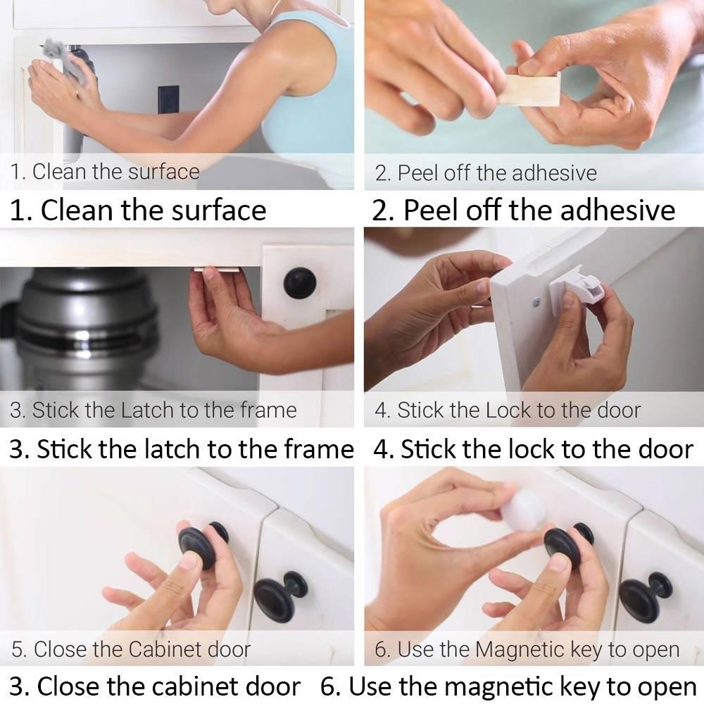 Từ Khóa Trẻ Em Trẻ Em Bảo Vệ An Toàn Cho Bé Ngăn Kéo Khóa Chốt Cửa Tủ Khóa Limiter Trẻ Em Ổ Khóa Bảo Vệ