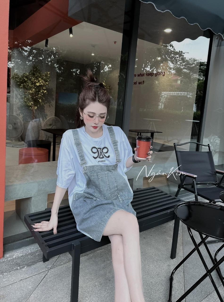 VÁY ĐI CHƠI, VÁY BABYDOLL, VÁY YẾM PHA BÒ TAY NGẮN CỰC XINH