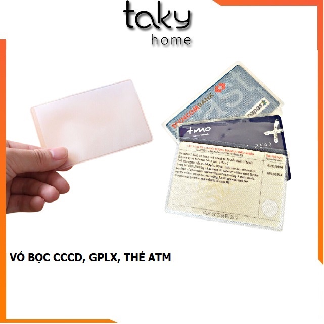 Set 4 - Vỏ Bọc Căn Cước Công Dân, Thẻ ATM, Thẻ Sinh Viên, Thẻ Nhân Viên, Bảo Vệ Thẻ Cho Sạch Sẽ, Vệ Sinh, TakyHome 5959