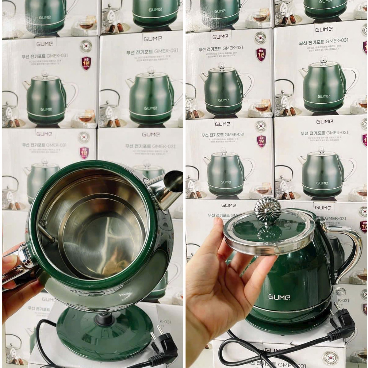 Ấm đun nước siêu tốc Hàn Quốc GMEK-031 dung tích 1.8L, hàng chính hãng