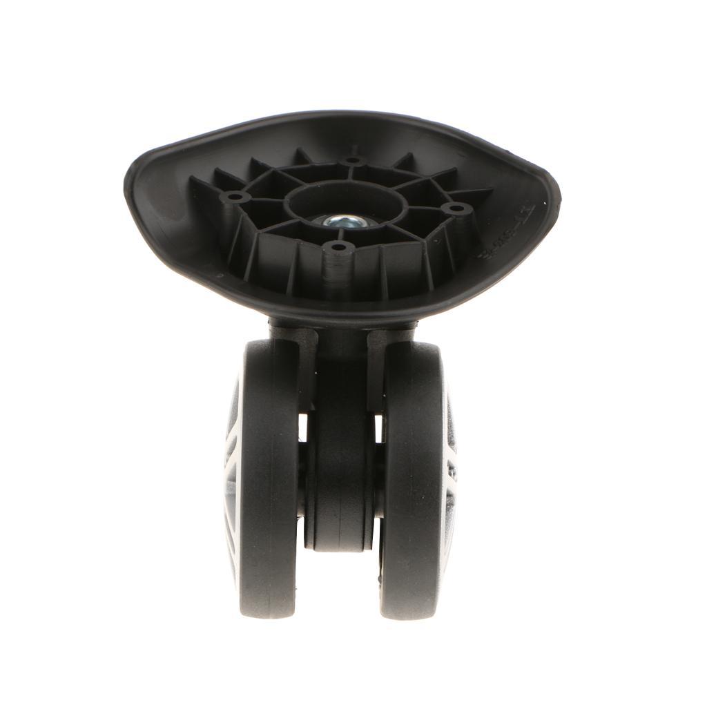 3x 4 Pieces Replacement Travel Luggage / Trolley Case Universal Swivel Casters Dual Roller Bearing Wheels for DIY / Repair - Black