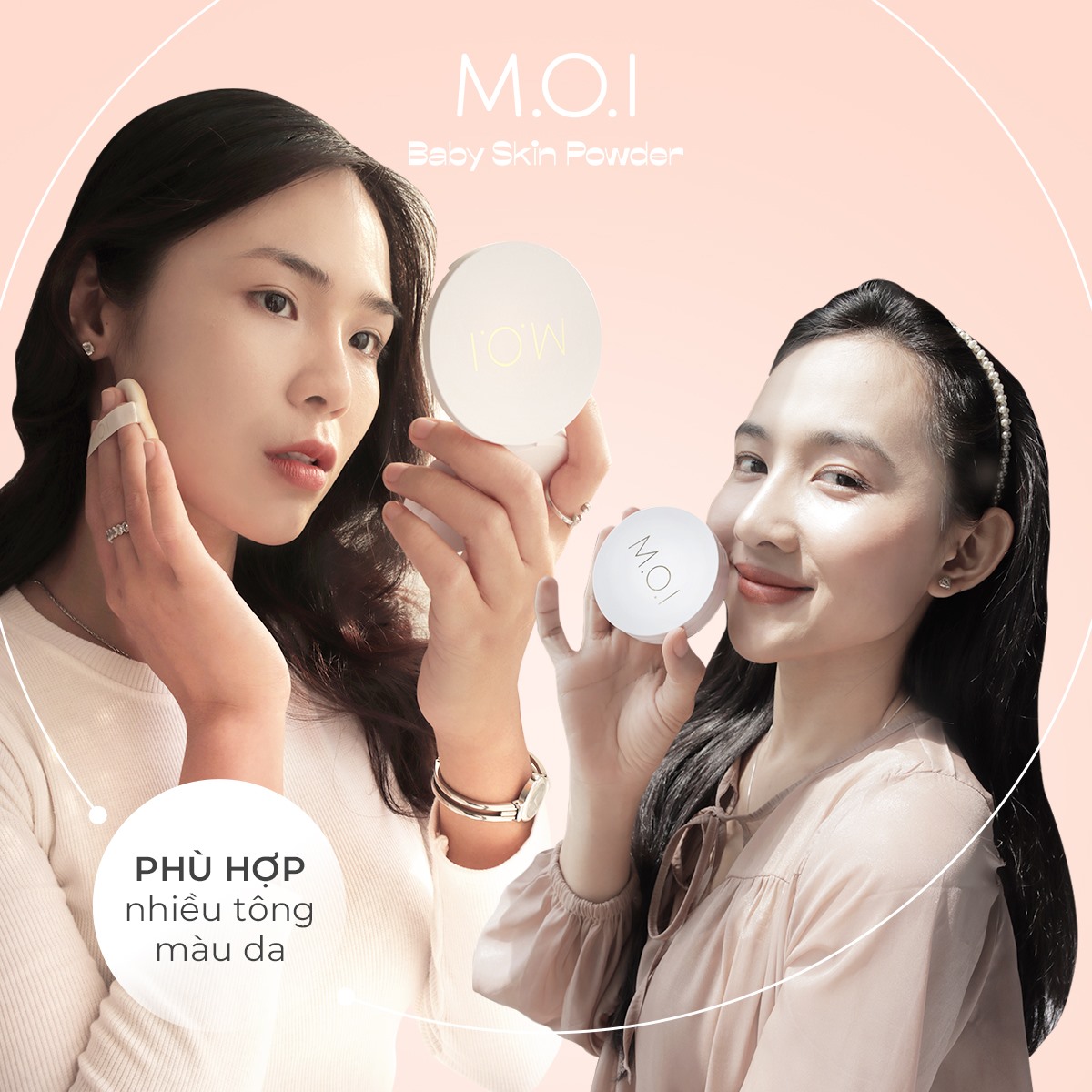 MOI Baby Skin Powder MOI Cosmetics Phấn phủ mềm mượt 10g