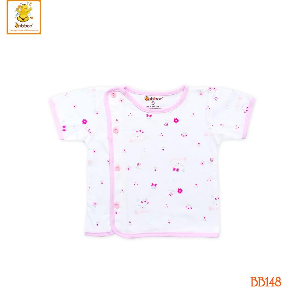 Áo sơ sinh Bác sĩ tay ngắn in hình cute 100% cotton - B148 - Xanh dương