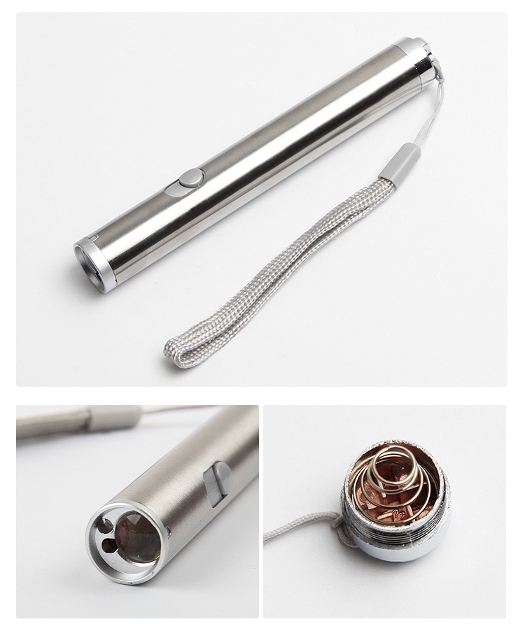 Đèn pin mini chiếu sáng, laser, tia cực tím 3 trong 1 dùng pin