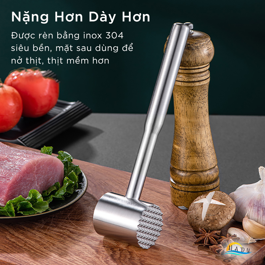 Búa Đập Dần Thịt Bò Inox 304 Cao Cấp Đa Năng Đạt Chất Lượng Đức CCKO