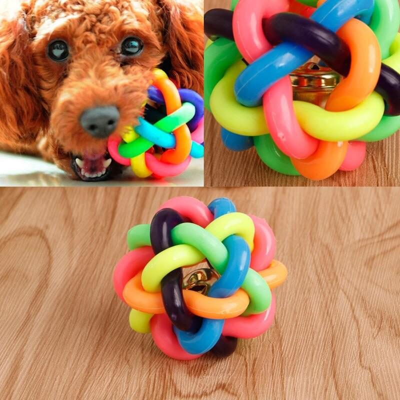 Đồ chơi bóng xoắn 7 màu cho chó mèo (3 size
