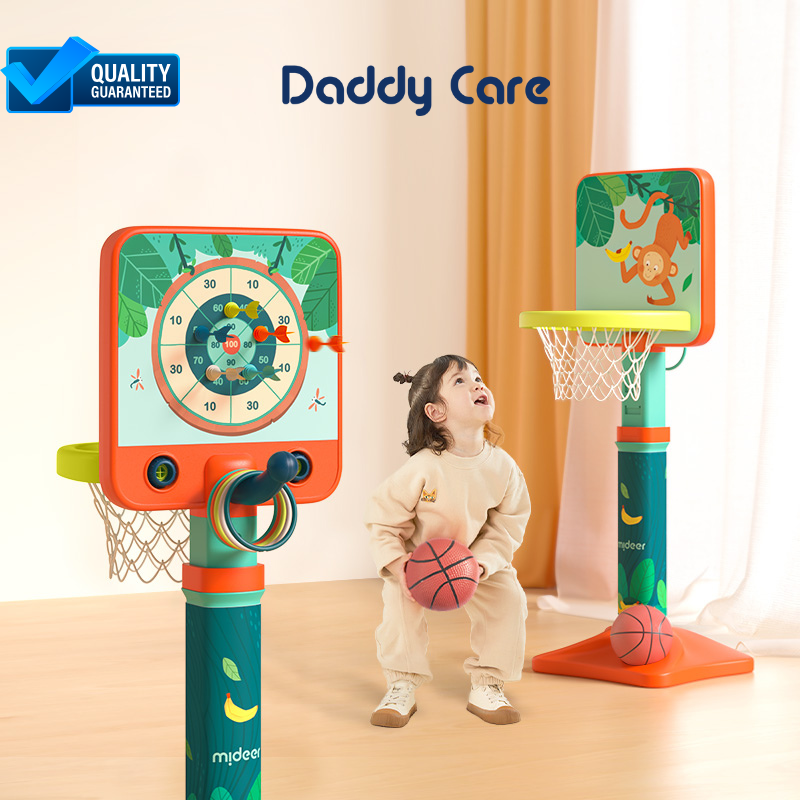 Cột bóng rổ cho bé trong nhà Mideer Versatile Basketball Hoop đồ chơi vận động cho bé