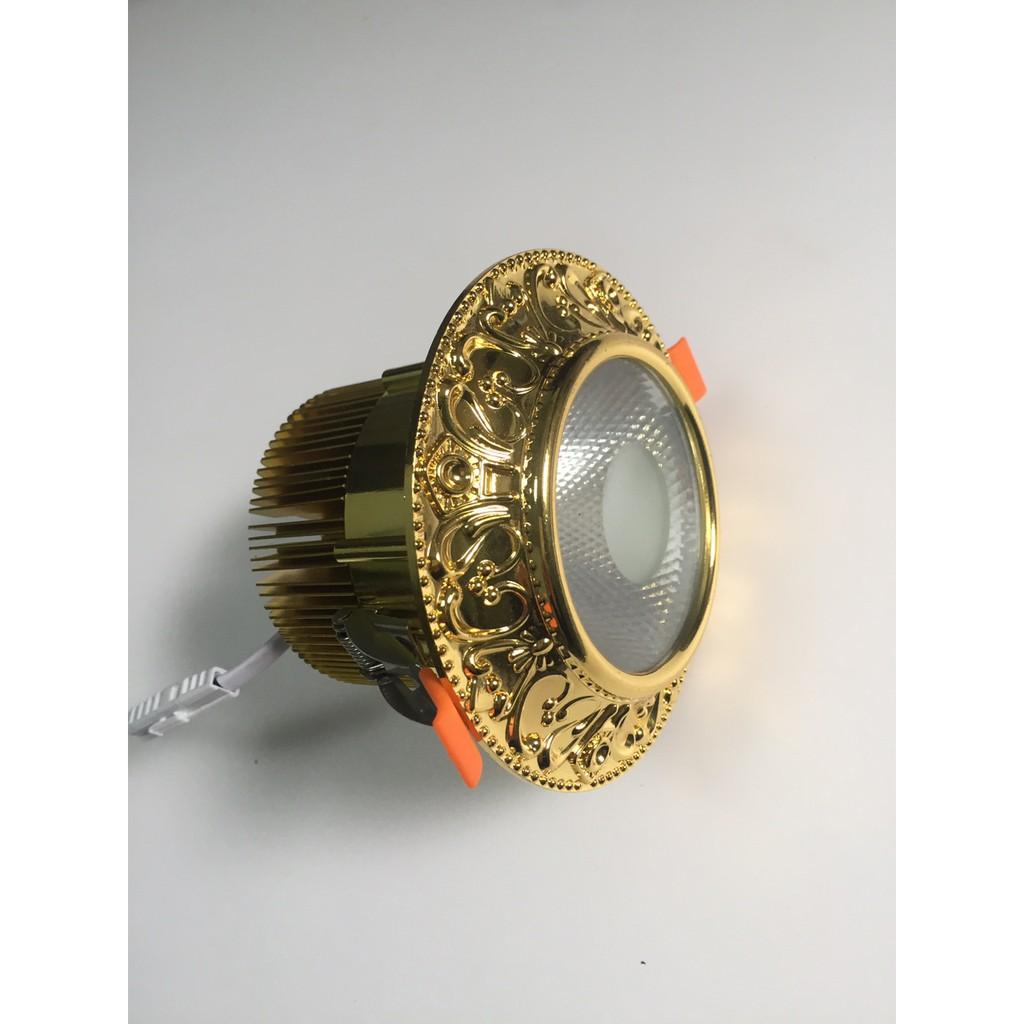 ĐÈN LED ÂM TRẦN TÁN RỌI 10W GOLD MẶT KÍNH