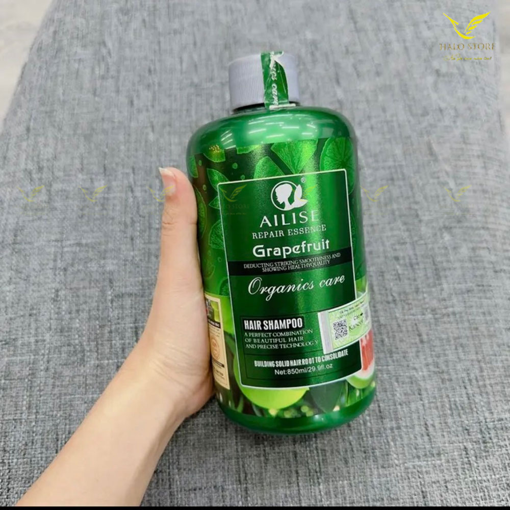 Cặp Dầu Gội Xả Bưởi AILISE Kích Thíc Mọc Tóc 850ml x2, Dầu Gội Bưởi Siêu Mềm Mượt