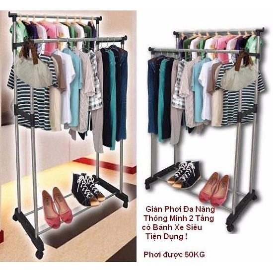 Kệ inox treo quần áo, giàn phơi quần áo