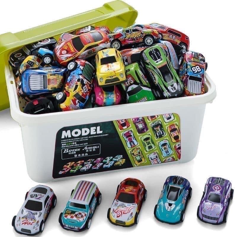 Combo hộp 30 xe ô tô đồ chơi  , nhỏ nhắn xinh xắn , nhiều màu sắc 