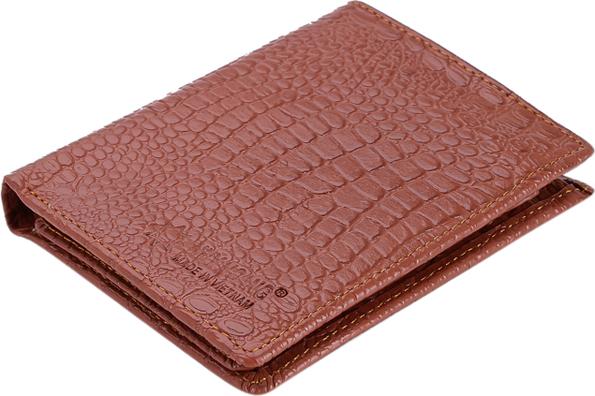 Ví Nam Vân Cá Sấu Kiểu Đứng Huy Hoàng HT2121 - Nâu