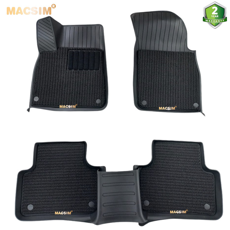 Thảm lót sàn ô tô 2 lớp cao cấp dành cho xe Audi Q7 2016+ nhãn hiệu Macsim 3w chất liệu TPE