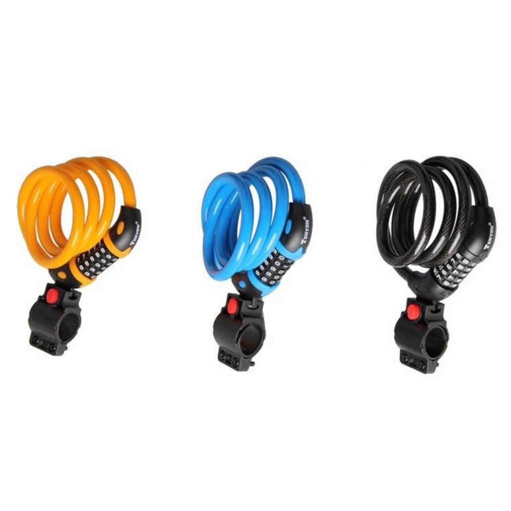 Ổ khóa dây xe đạp, xe điện, xe máy mật mã 5 số dài 1m2