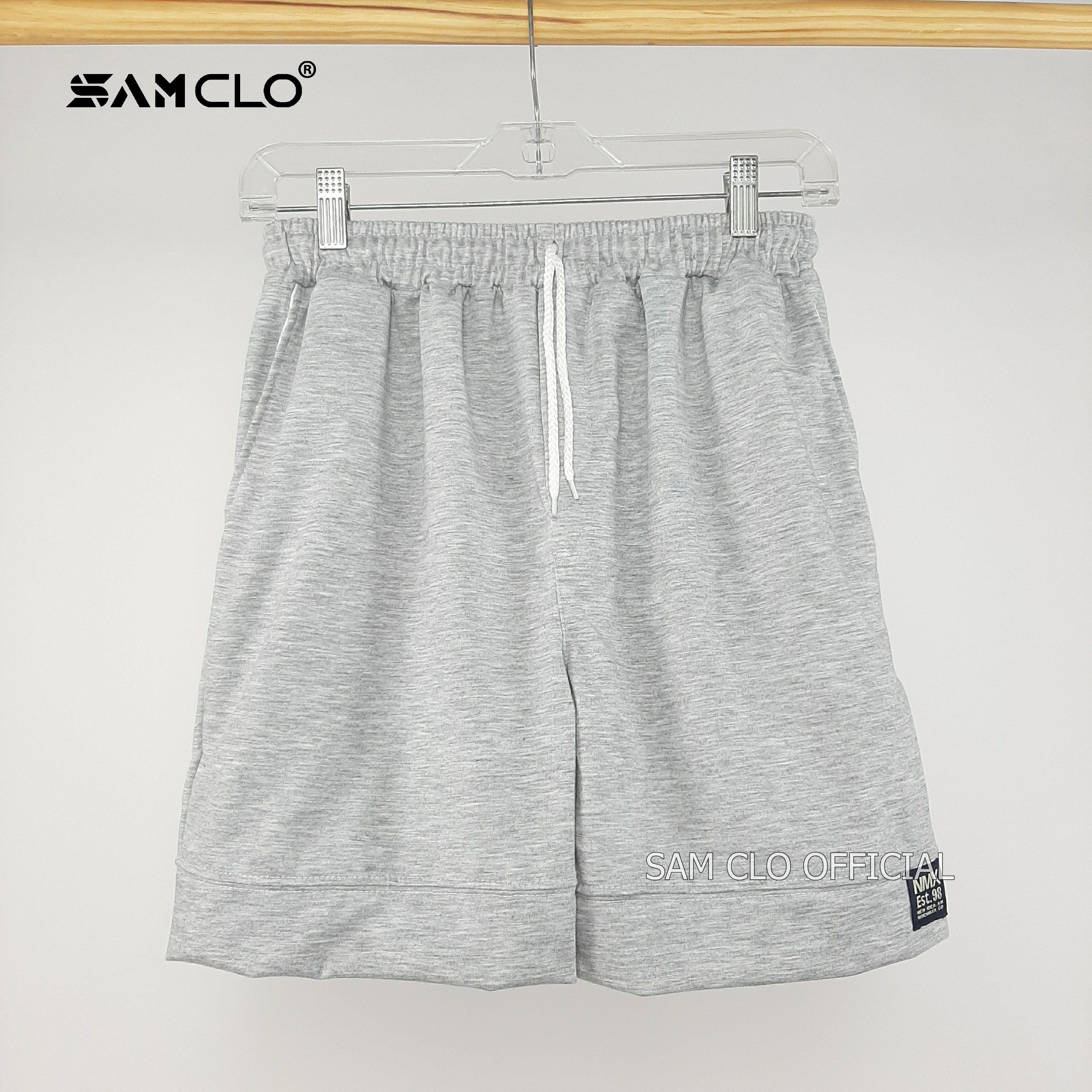 QUẦN ĐÙI nữ SAM CLO - QUẦN SHORT freesize thun dáng rộng mùa hè, mặc ngủ, mặc ở nhà chất DA CÁ thêu LOGO CHANGE CODE