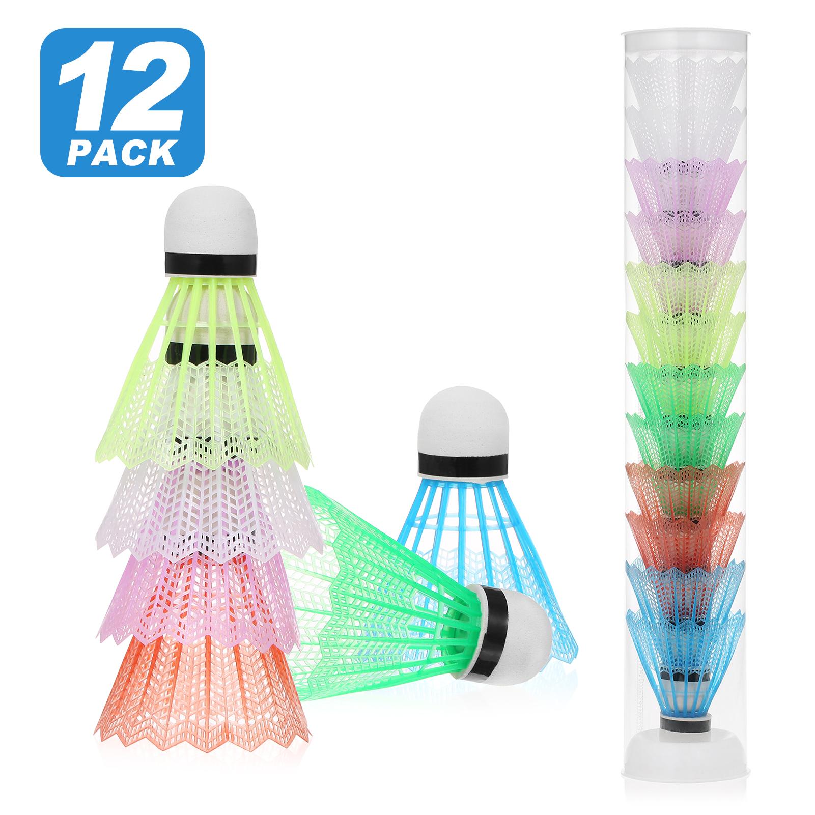 Set 12 Quả Cầu Lông Nhựa Bằng Sợi Nylon Chống Gió