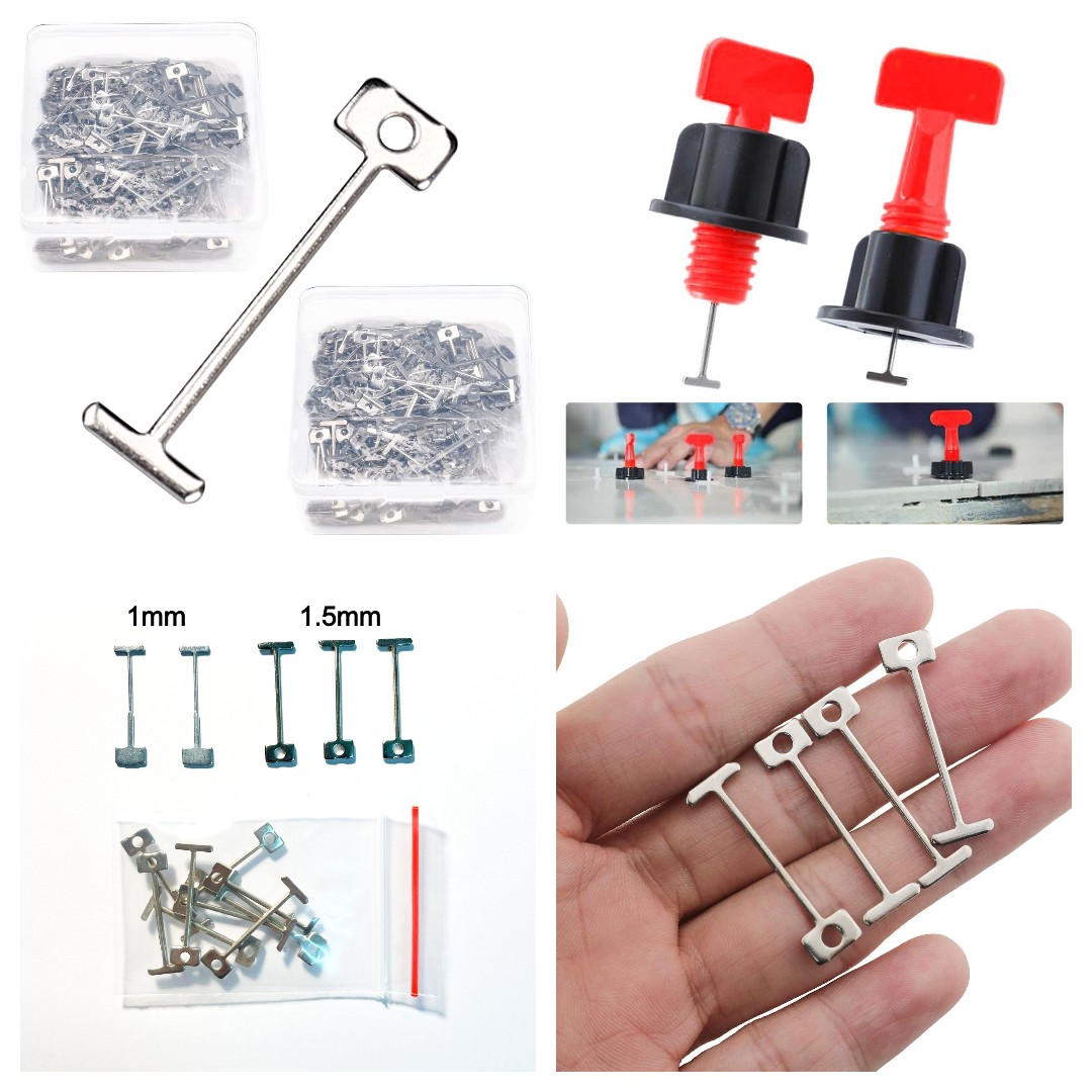 Đinh Sắt Chữ T Vít Cân Bằng Gạch - Mạch 1mm - 1.5mm - Kim Sắt Chữ T Thay Thế Ke Lát Gạch Tái Sử Dụng