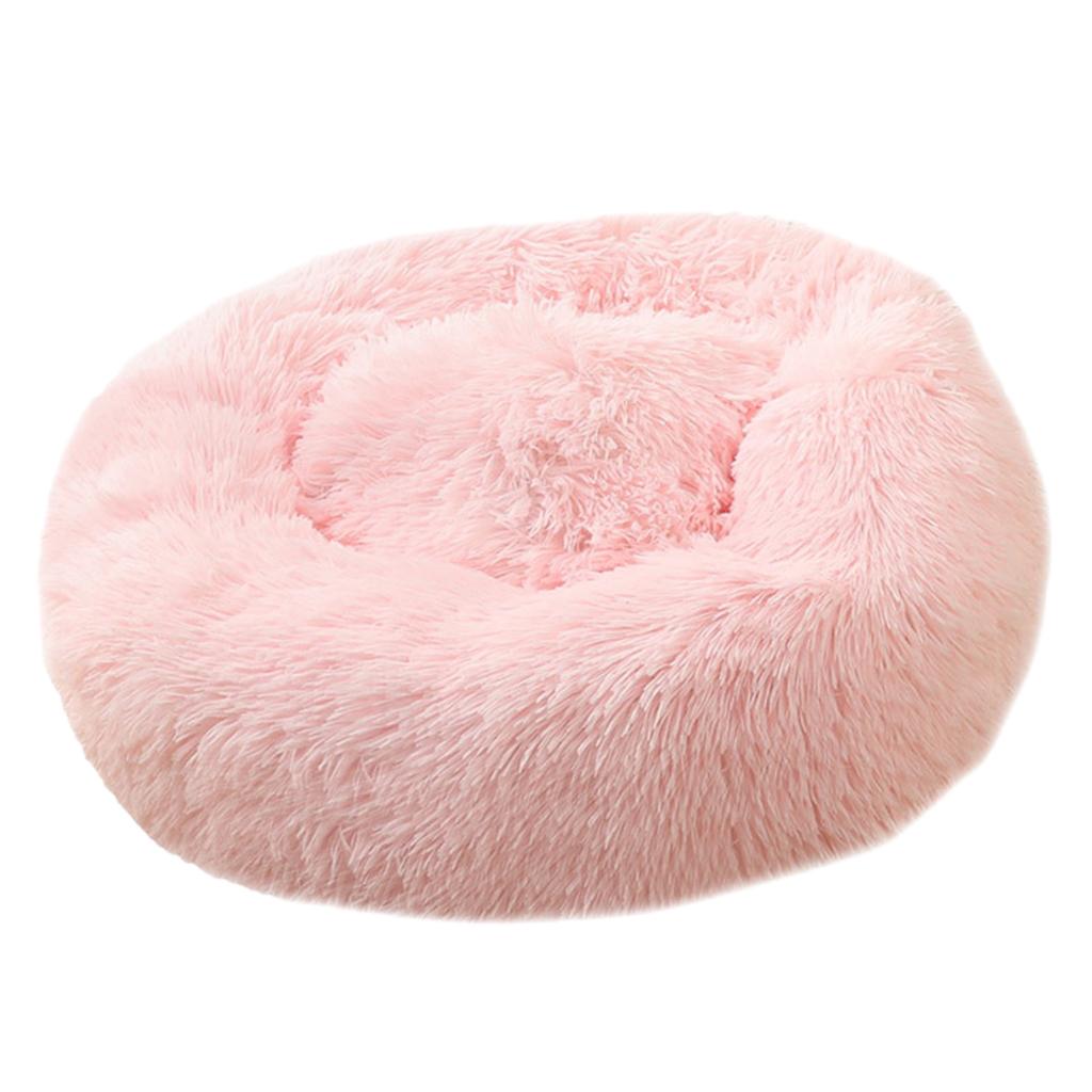 Pet Dog Sleeping Bed Indoor Pet Round Cozy Comfort Bed Nest Pink-40cm
