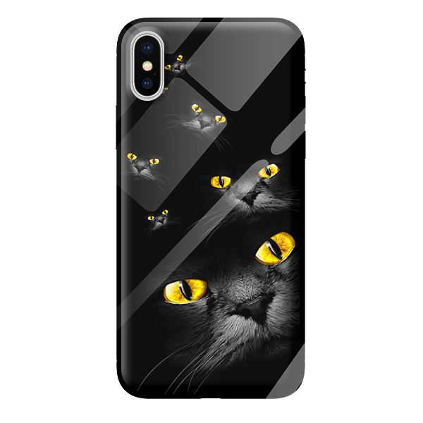 Ốp kính cường lực cho iPhone XS mèo 22 - Hàng chính hãng