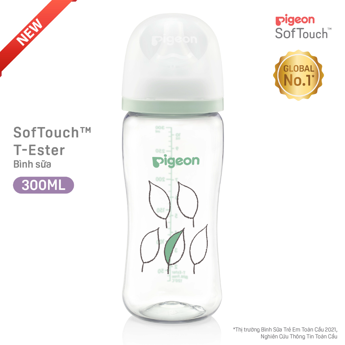 Bình Sữa Softouch T-Ester Plus Thế Hệ III - Chiếc lá 200 ml/300ml