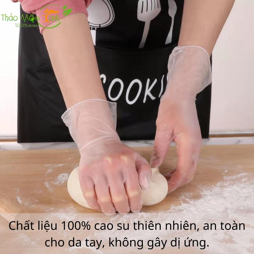 Găng tay nấu ăn làm bếp siêu dai chất liệu TPE không mùi chống nhăn