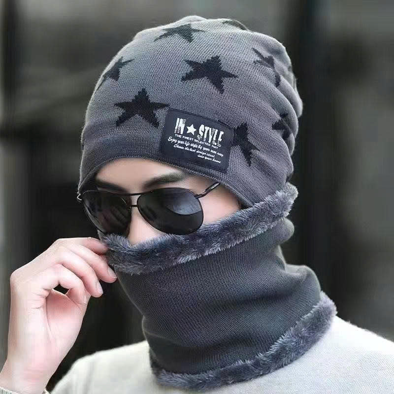 Nón mũ len nữ tặng kèm khăn choàng cổ thời trang Hàn Quốc mới Nam Nữ Văn Phòng
