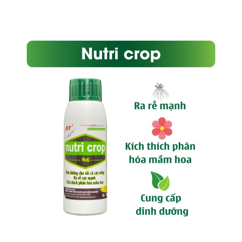 Siêu Phân Bón Hữu Cơ Cho Rau Nutri Crop Đậm Đặc 100ml Kích Bật Mầm Xanh Nuôi Dưỡng Rau Sạch, Cây Trong Nhà An Toàn 100%