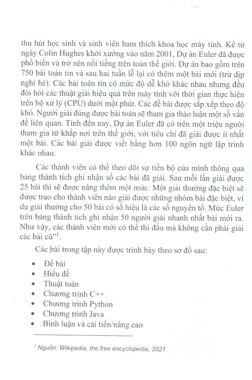 Sáng Tạo Trong Thuật Toán Và Lập Trình Với C++, Python Và Java, Tập 6: Các Bài Toán 26-50 Trong Dự Án Euler