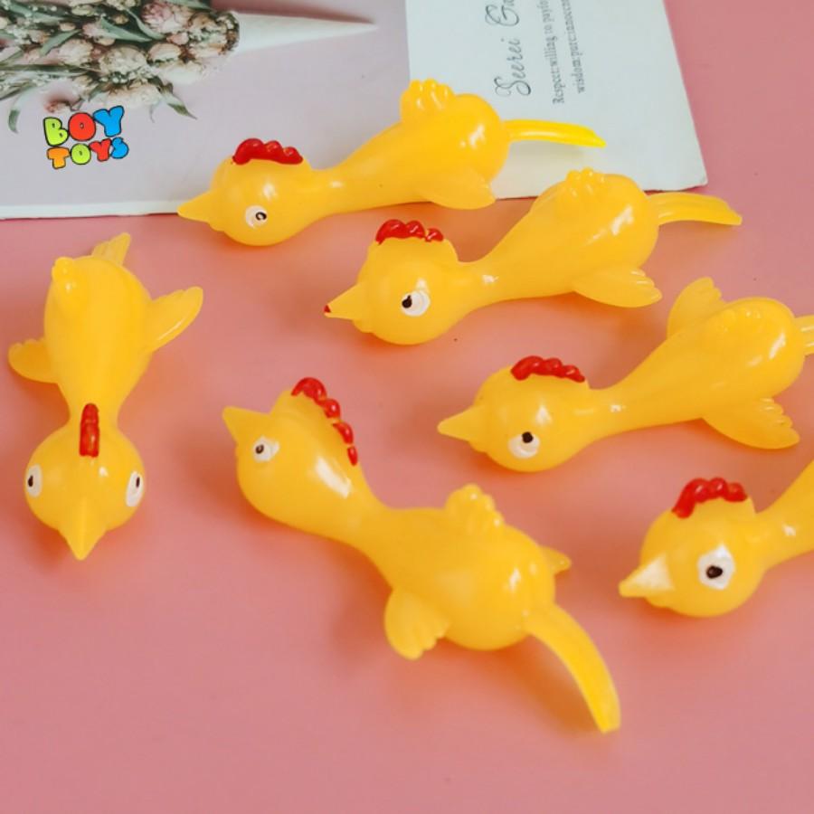 Set 5 đồ chơi bắn hình chú gà, ná bắn gà dính tường vui nhộn cho bé thỏa sức vui chơi