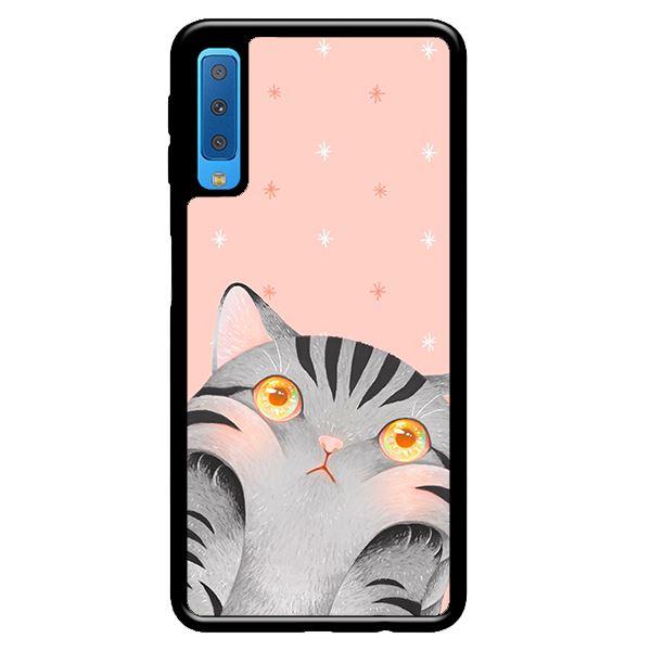 Ốp in cho Samsung Galaxy A70 Mèo Hồng - Hàng chính hãng