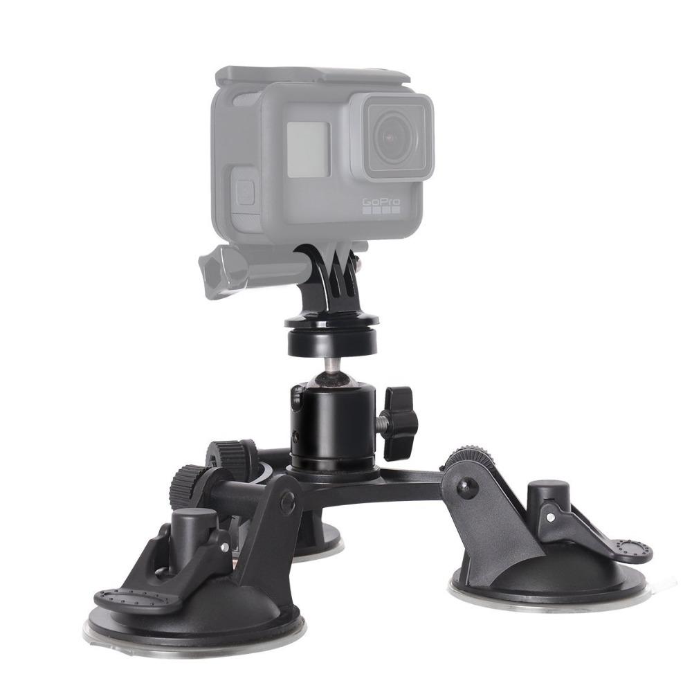 Hình ảnh Đế hít kính xoay 360 độ gắn GoPro Hero lên kính xe hơi