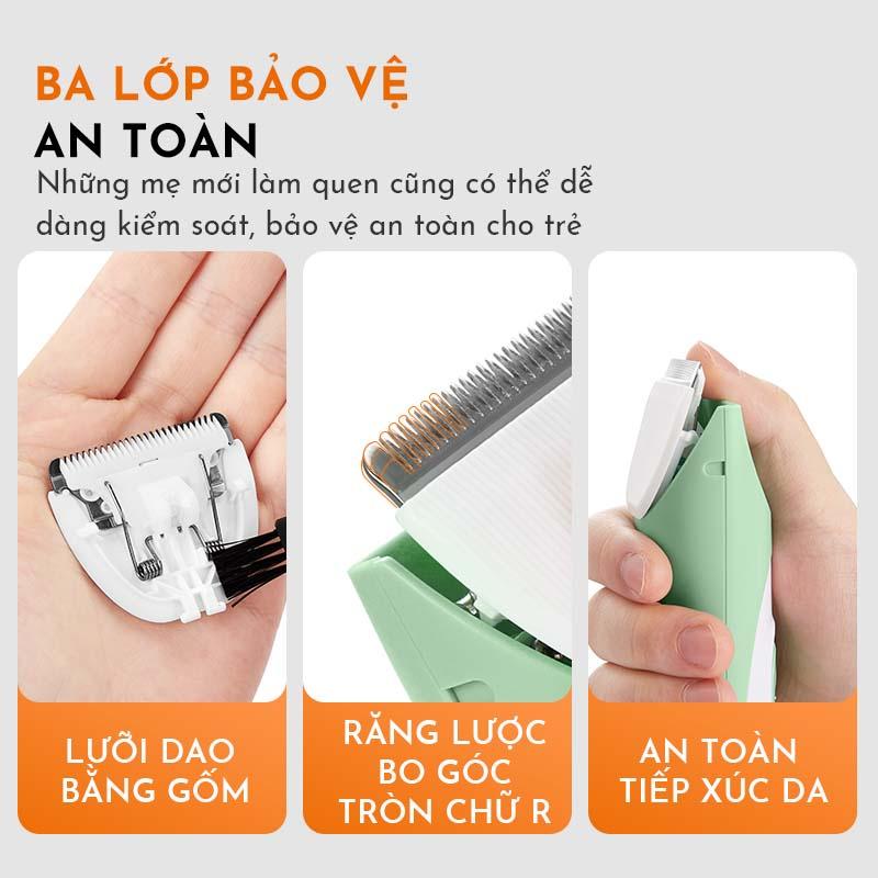 Tông đơ cắt tóc GAABOR GHCL-N5A1 đầu dao cắt bằng sứ, rung nhẹ, tiếng ồn nhỏ, cắt tóc cho bé kể cả khi đang ngủ - Hàng chính hãng