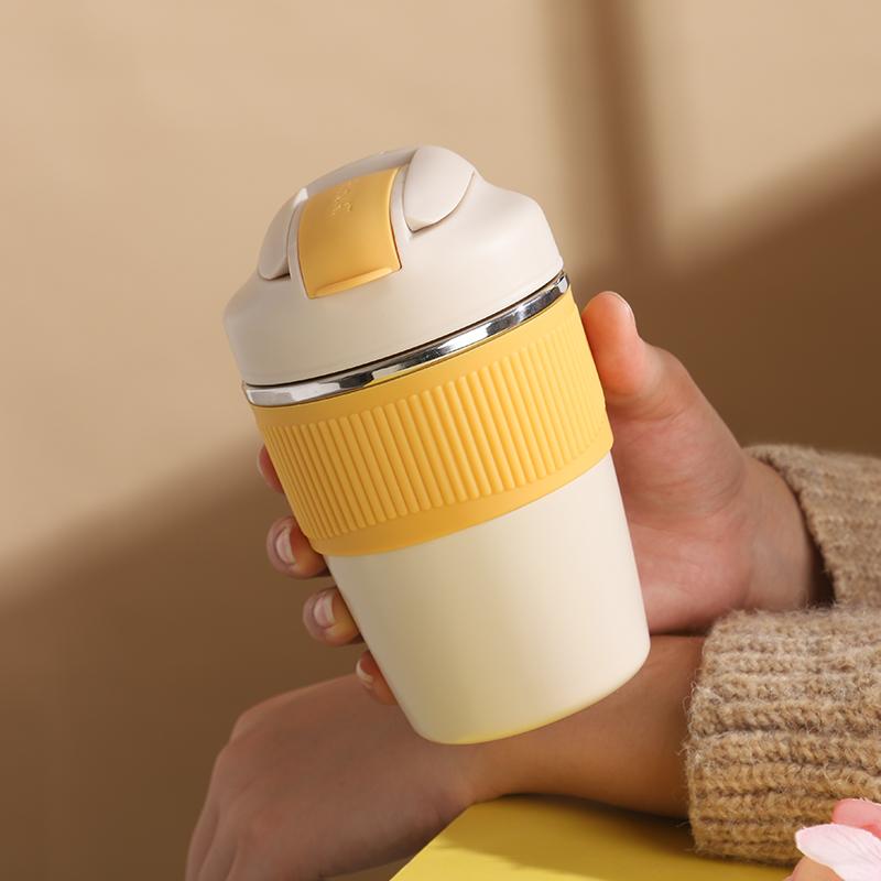 500Ml Di Động Chân Không Giữ Nhiệt Nước Cho Phụ Nữ Trẻ Em Thẳng Uống Cốc Hút Chân Không Thép Không Gỉ Cà Phê
