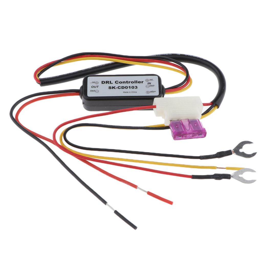 2x Car LED Daytime Running Light Relay Harness On/Off Auto DRL Controller