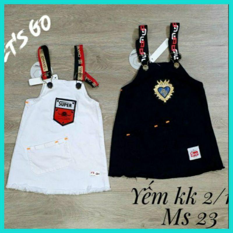 Yếm Kaki Bé Gái màu Trắng