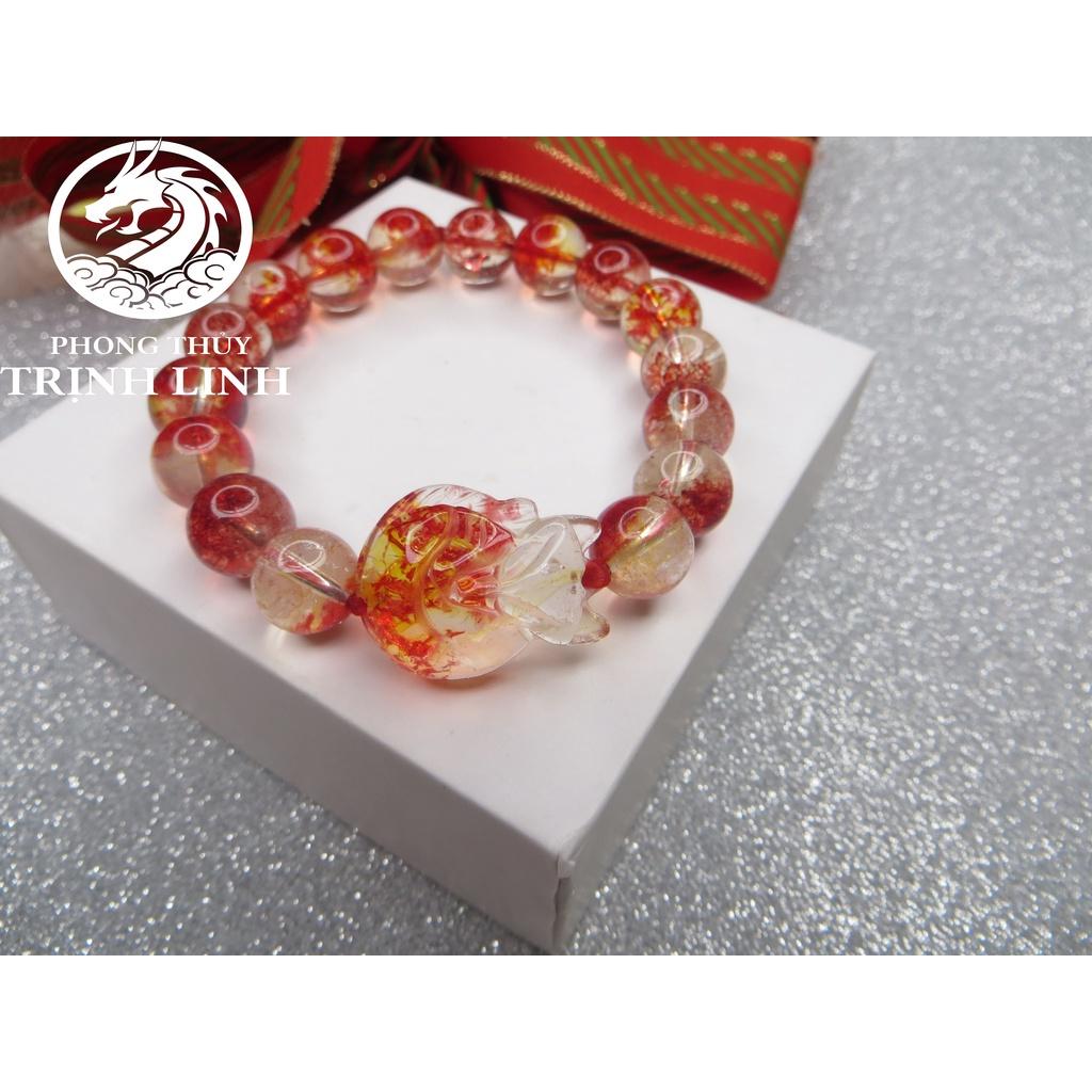 VÒNG TAY CỬU VỸ HỒ LY HUYẾT RỒNG 10LY