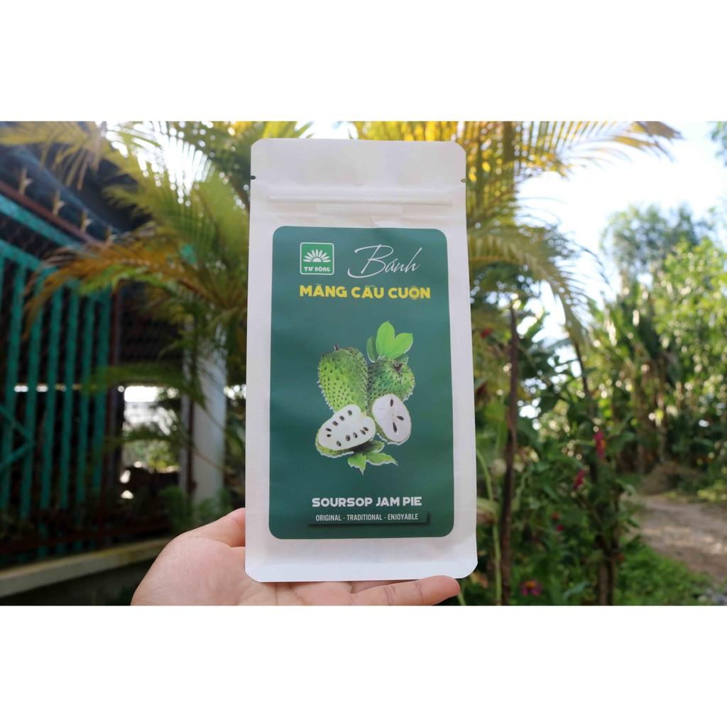 Bánh mãng cầu cuộn Tư Bông, chua ngọt và tiện dụng- Túi giấy 80gr - món ngon đặc sản Lai Vung, Đồng Tháp