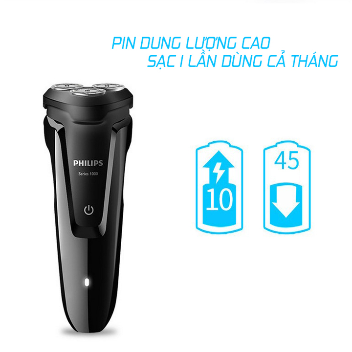 Máy cạo râu 3 lưỡi Philips S1010 - Hàng chính hãng