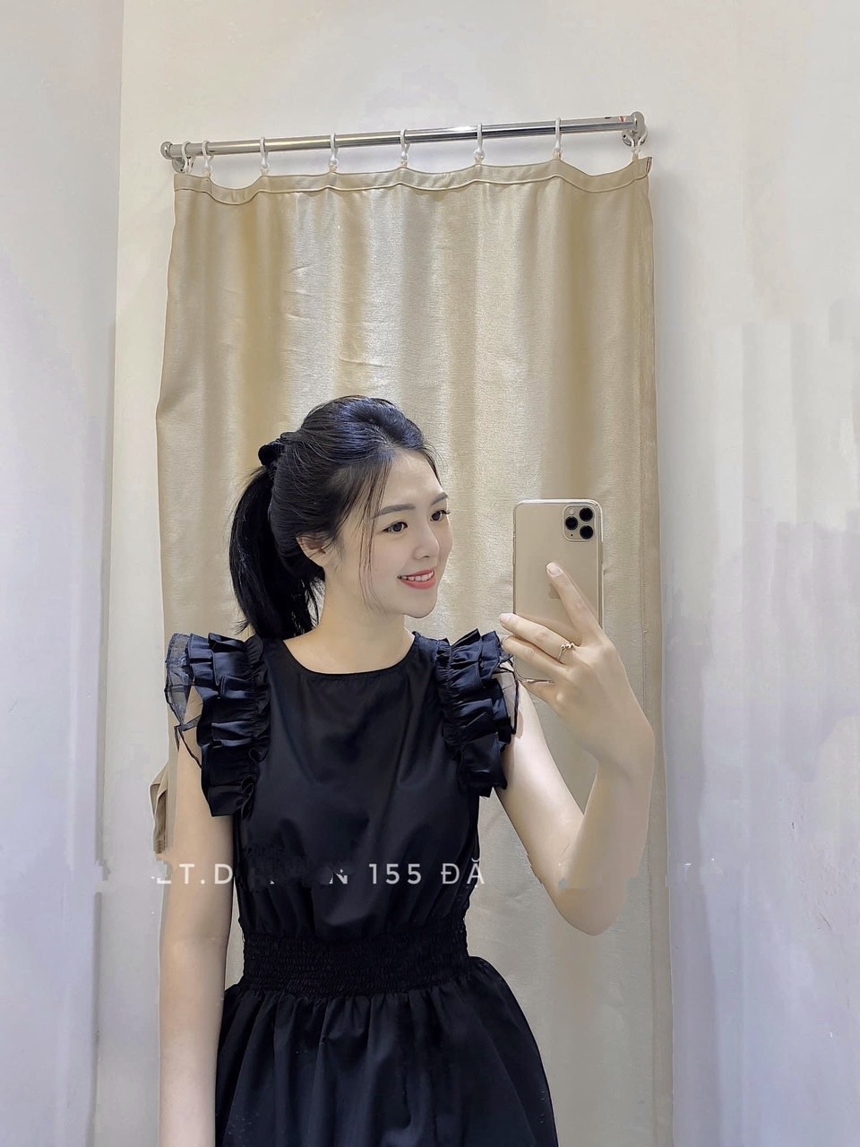 Áo sơ mi tay bèo cánh tiên chun eo cho nữ ATN701