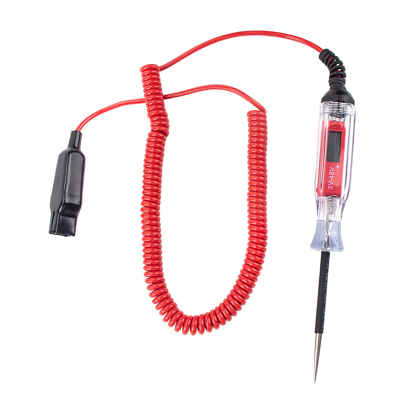 3-48V Circuit Tester Test Pen Car Low Voltage Tester with Stainless Probe