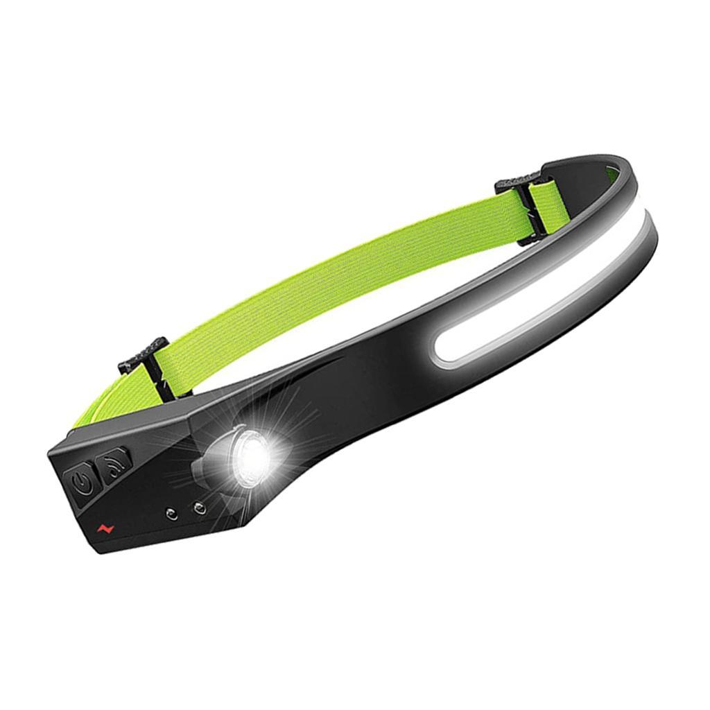 COB LED Headlamp Lamp Sensor Head Flashlight for Running Outdoor Hunting Cycling