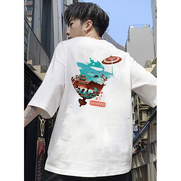 Áo thun tay lỡ unisex form rộng in họa tiết thời trang vải dày mịn bst25